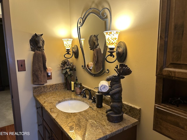 bathroom featuring large vanity