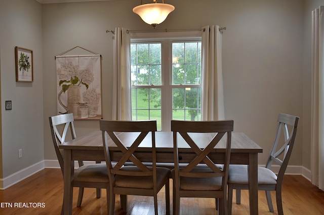 dining area featuring hardwood / wood-style floors