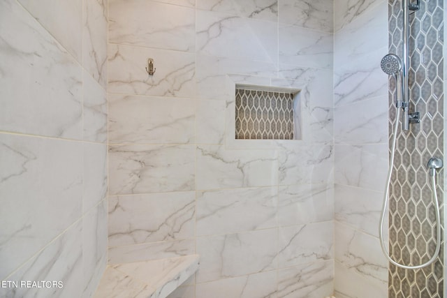 room details with tiled shower