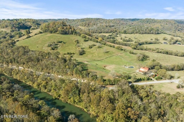 bird's eye view featuring a rural view