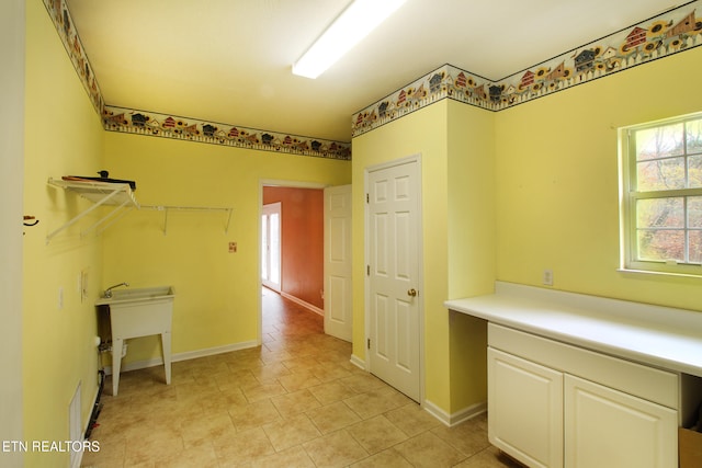 view of clothes washing area