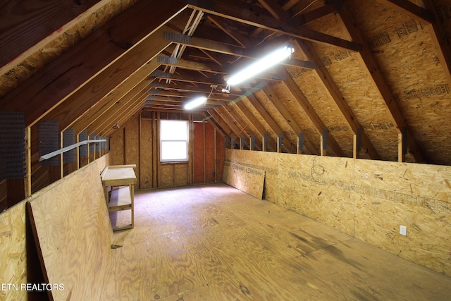 view of attic