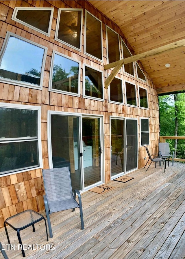 view of wooden terrace