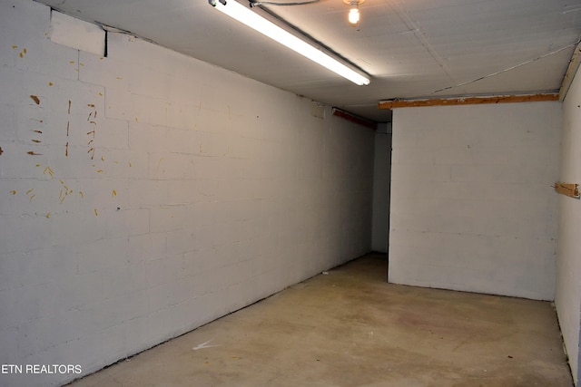 view of basement