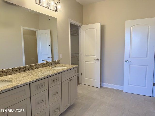 bathroom with vanity