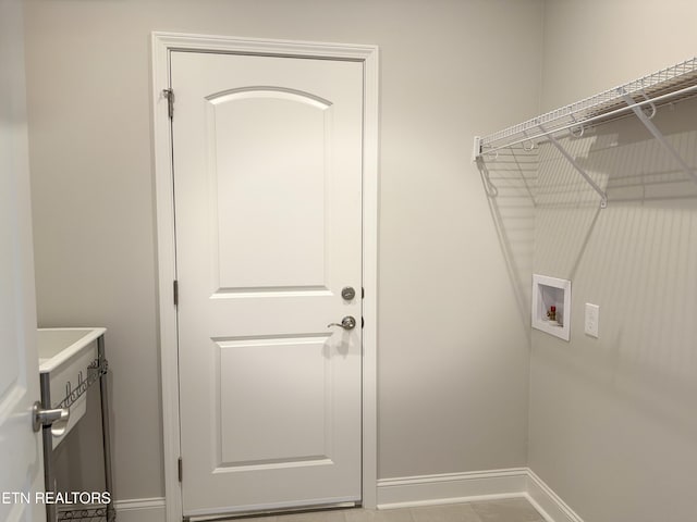 laundry area with hookup for a washing machine