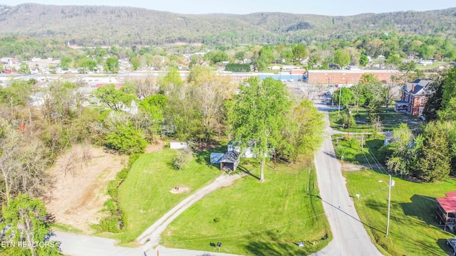 aerial view featuring a mountain view