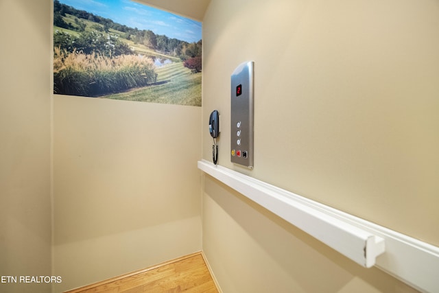 room details featuring light hardwood / wood-style flooring