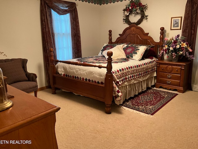 view of carpeted bedroom