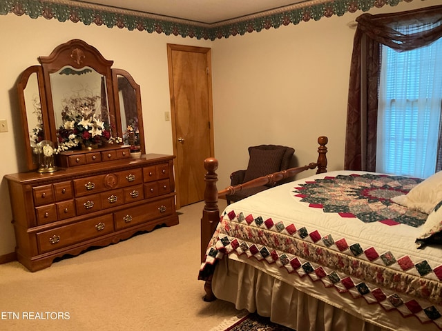 view of carpeted bedroom