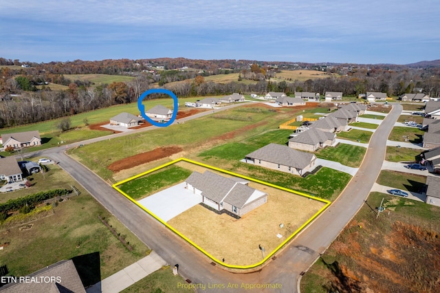 birds eye view of property