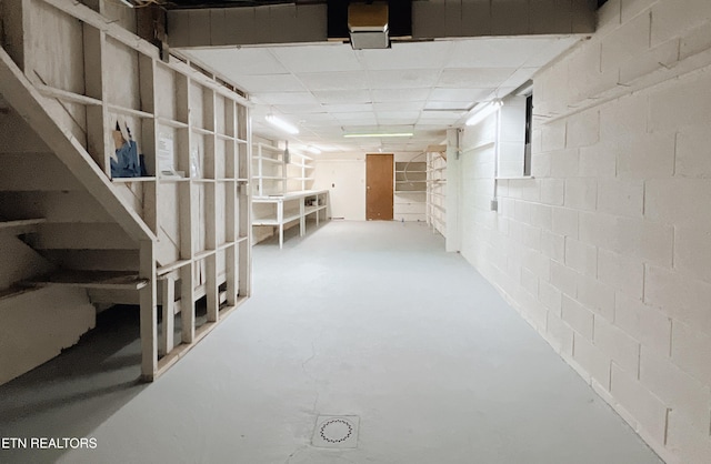 hallway featuring concrete flooring