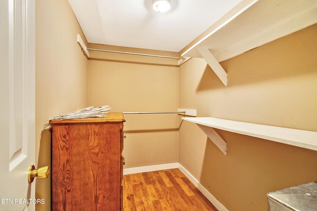 spacious closet featuring wood-type flooring