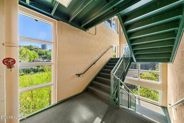 view of stairway