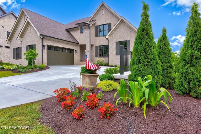 craftsman inspired home featuring a garage