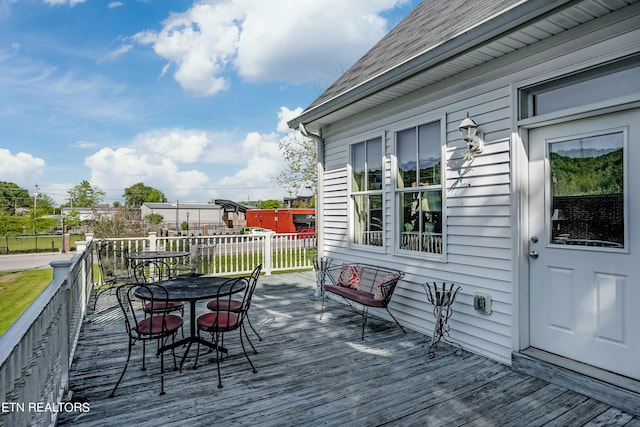 view of wooden terrace