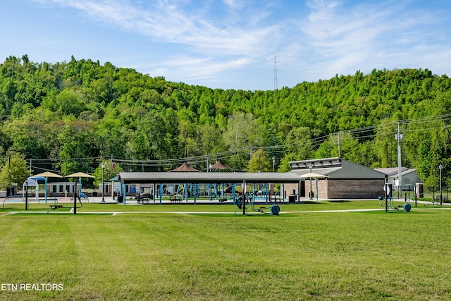 view of home's community featuring a yard