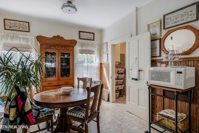 view of tiled dining area