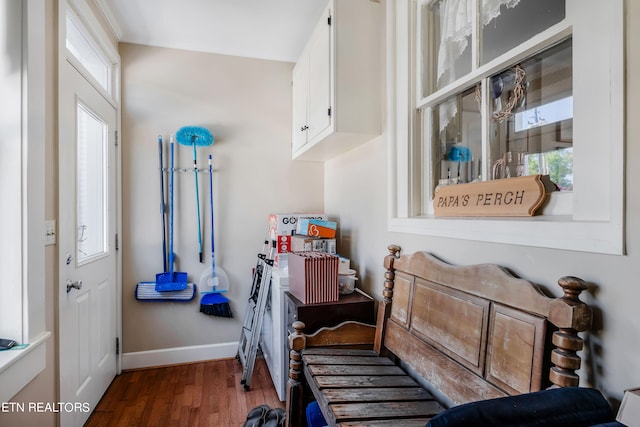 interior space featuring dark hardwood / wood-style floors