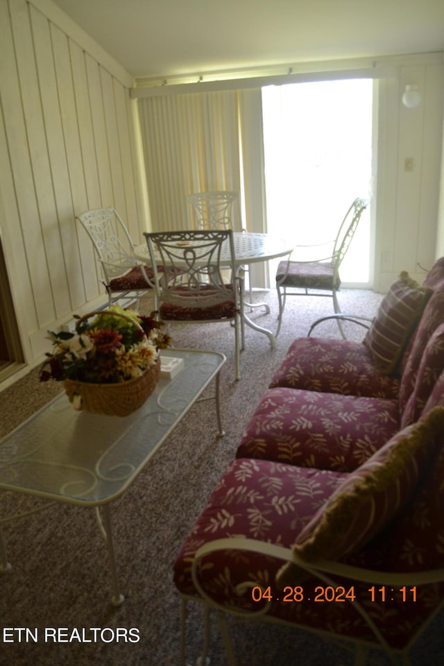 view of carpeted living room