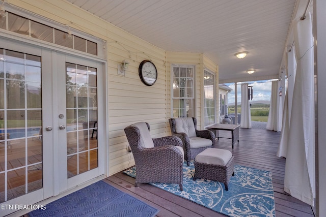 exterior space with french doors