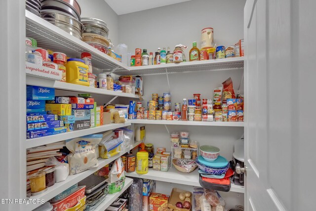 view of pantry