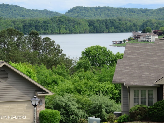 property view of water featuring a view of trees