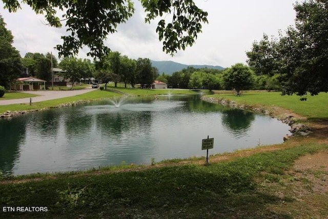 property view of water with a mountain view