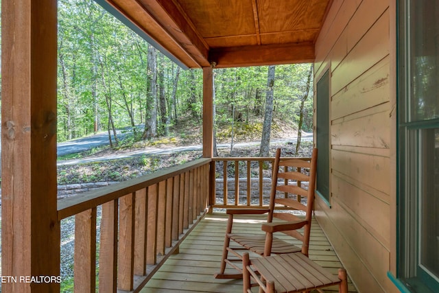 view of wooden deck