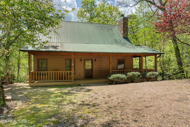 view of front of home with a porch