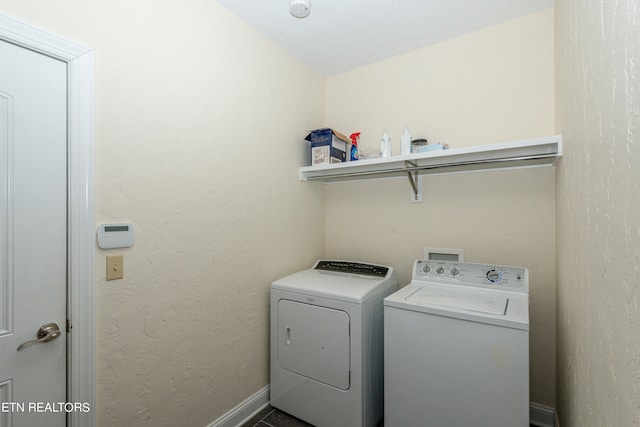 laundry area featuring independent washer and dryer