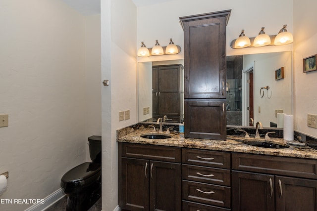 bathroom featuring double sink vanity