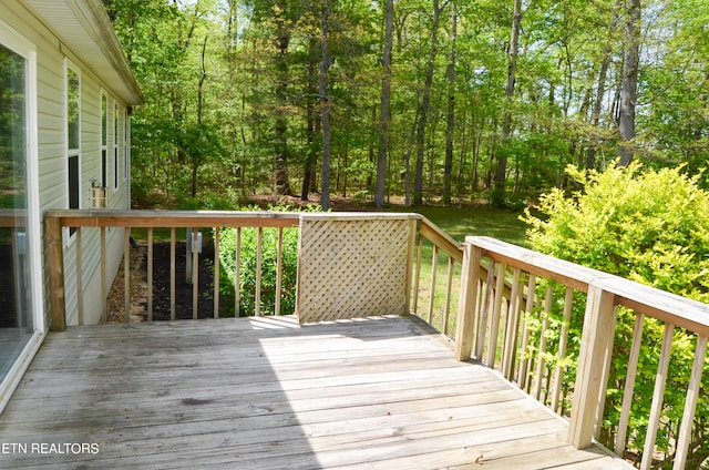 view of wooden terrace