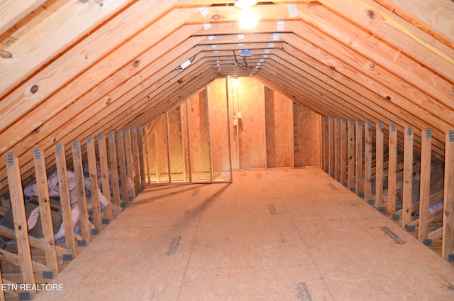 view of attic