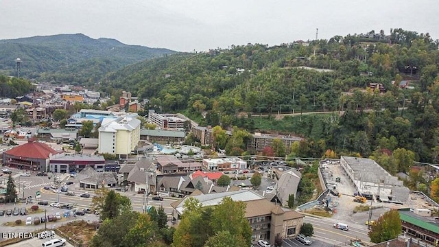 aerial view featuring a mountain view