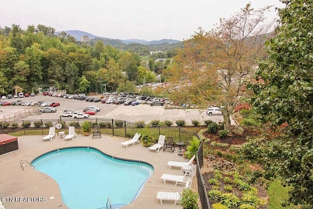 view of pool featuring a patio