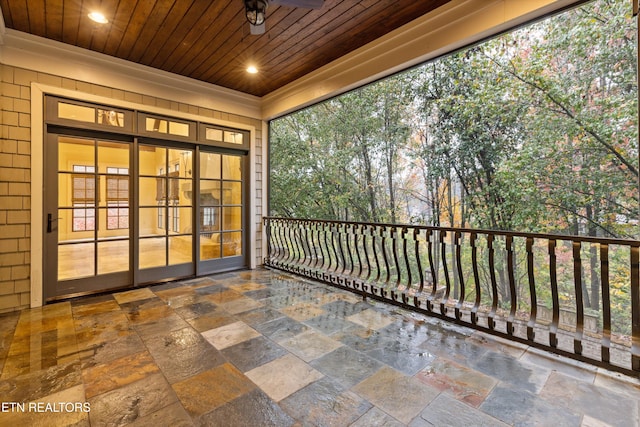 exterior space with french doors