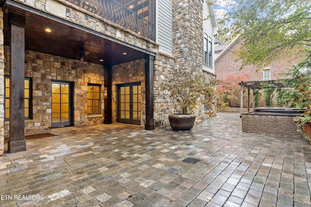 view of patio / terrace with a pergola