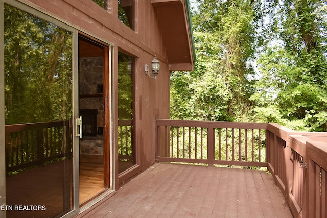 view of wooden deck