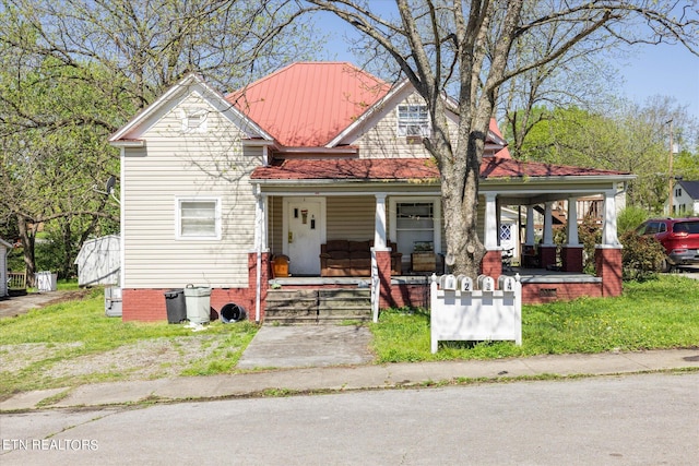 view of front of home with a porch