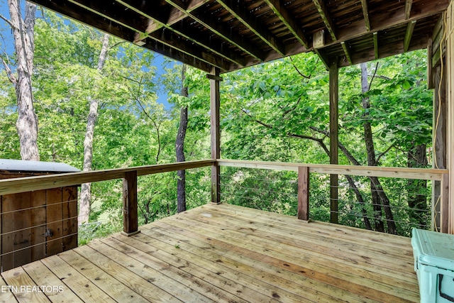 view of wooden deck