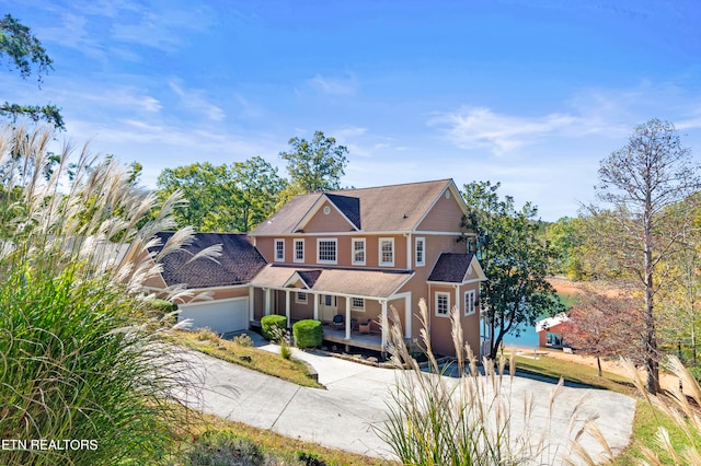 view of front of house featuring a garage