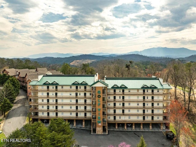 exterior space with a mountain view