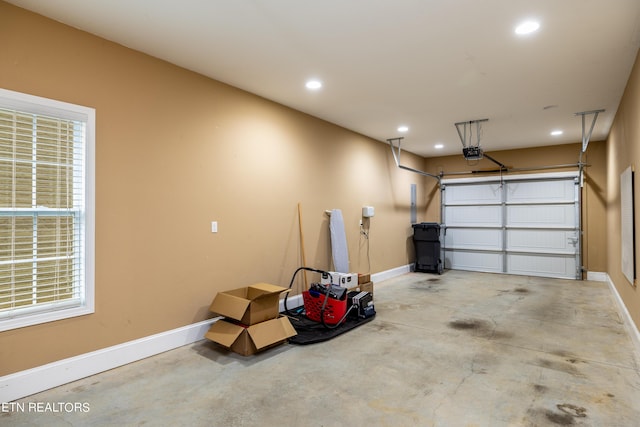 garage featuring a garage door opener