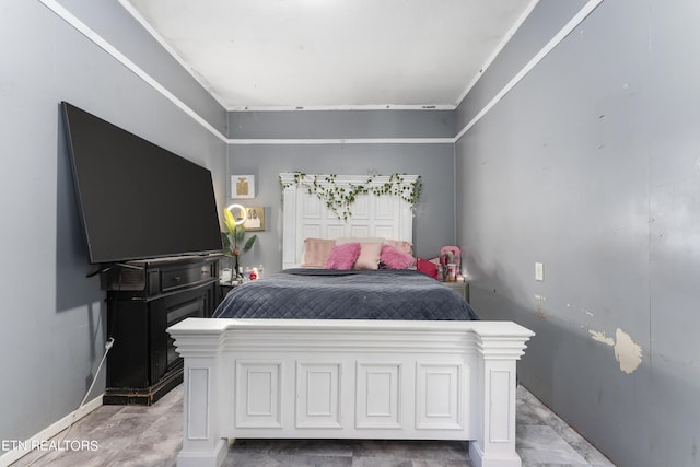 bedroom featuring ornamental molding