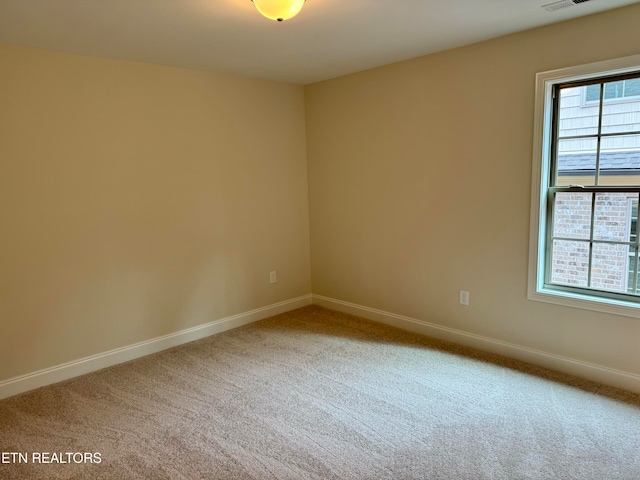 view of carpeted empty room