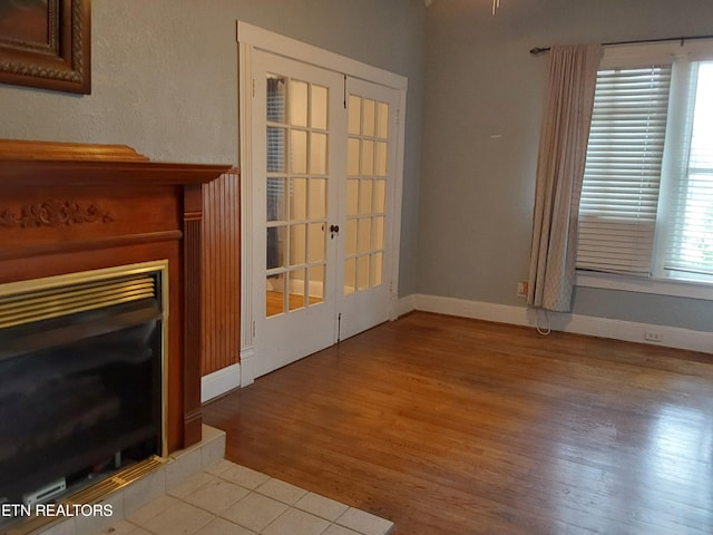 interior space with light hardwood / wood-style flooring