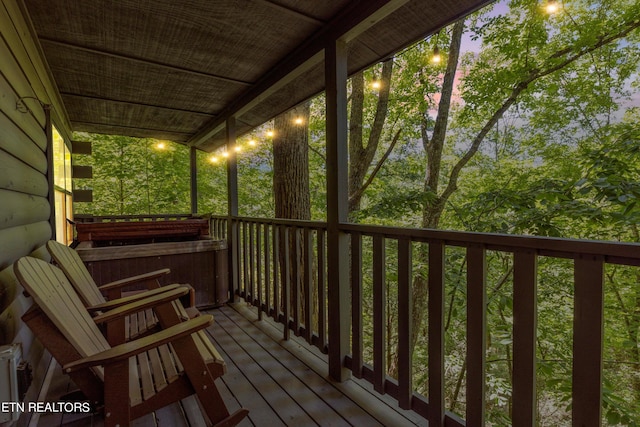 view of deck at dusk