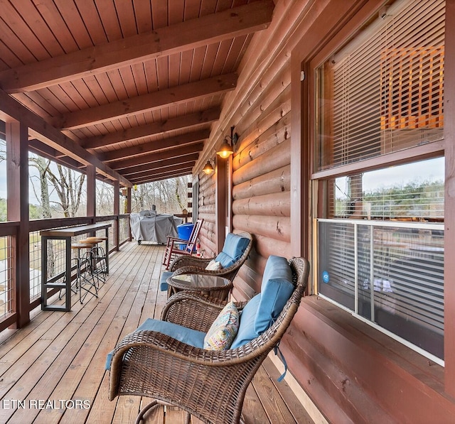 view of wooden terrace