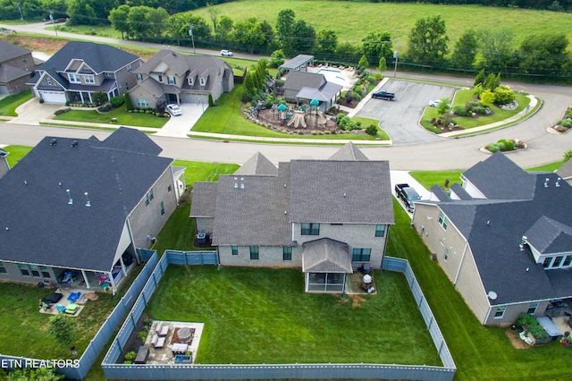 bird's eye view featuring a residential view